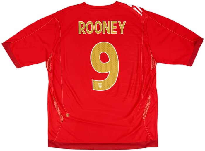 2006-08 England Away Shirt Rooney #9 - 7/10 - (XXL)