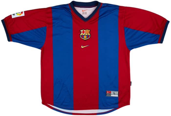 1998-00 Barcelona Home Shirt Rivaldo #11 - 8/10 - (L)