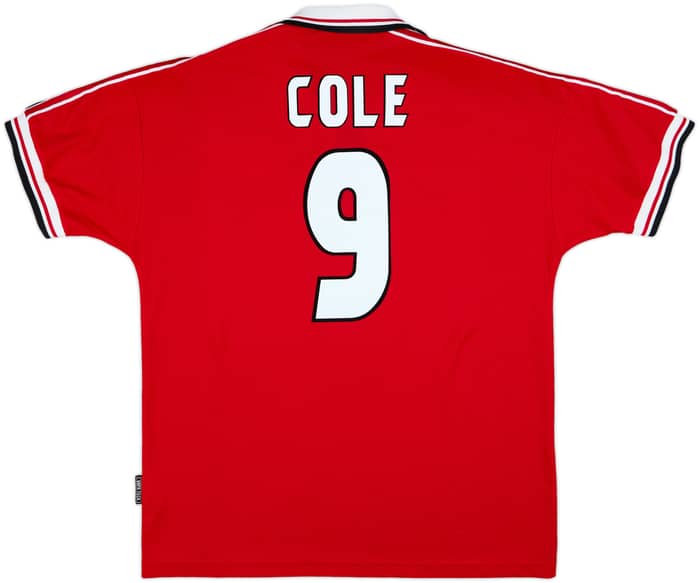 1998-00 Manchester United Home Shirt Cole #9 - 6/10 - (XL)