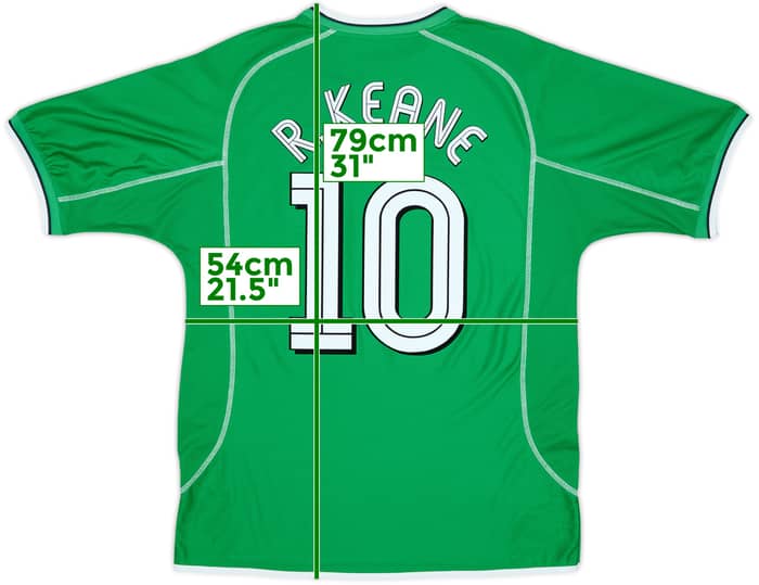 2002-03 Ireland Home Shirt R.Keane #10 - 8/10 - (L)