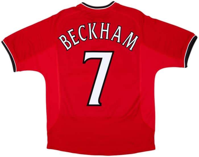 2000-02 Manchester United Home Shirt Beckham #7 - 8/10 - (Y)