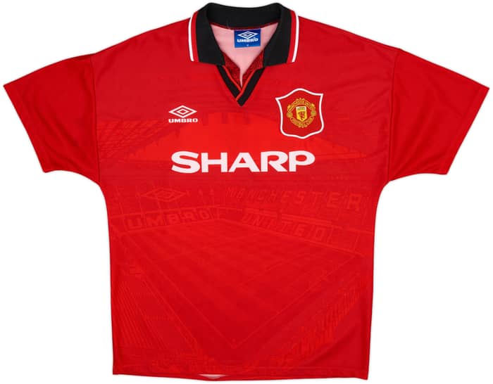 1994-96 Manchester United Home Shirt Beckham #24 - 7/10 - (M)