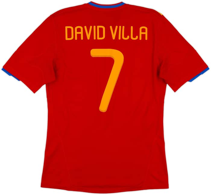 2009-10 Spain Home Shirt David Villa #7 - 6/10 - (M)