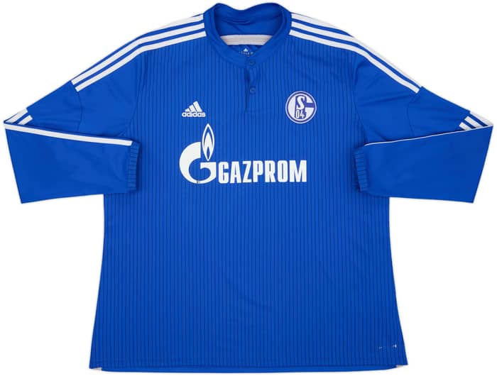 2014-16 Schalke Home L/S Shirt - 6/10 - (XXL)