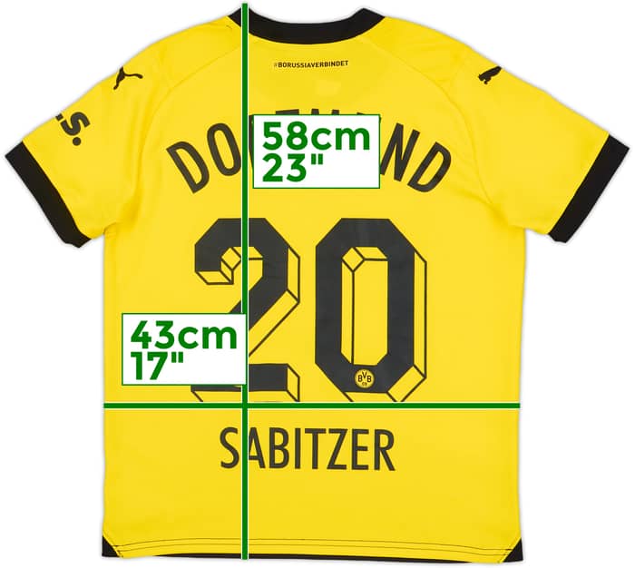 2023-24 Borussia Dortmund Home Shirt Sabitzer #20 - 10/10 - (M.Boys)