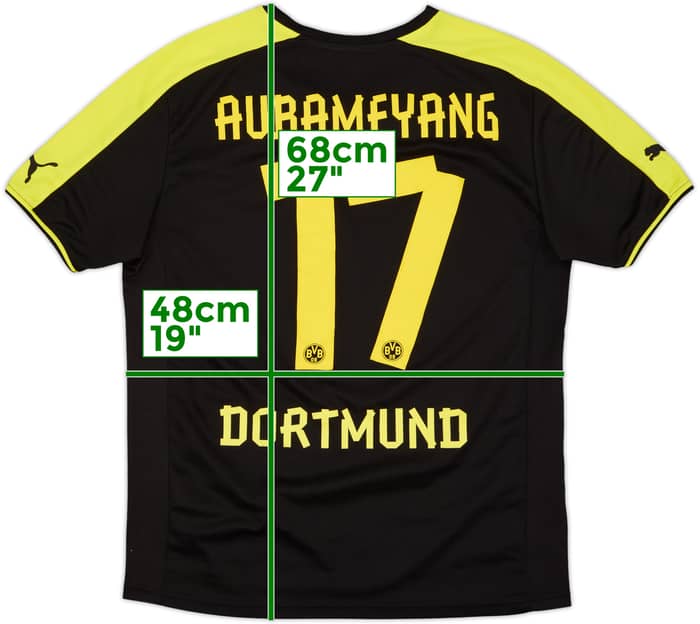 2013-14 Borussia Dortmund Away Shirt Aubameyang #17 - 6/10 - (M)