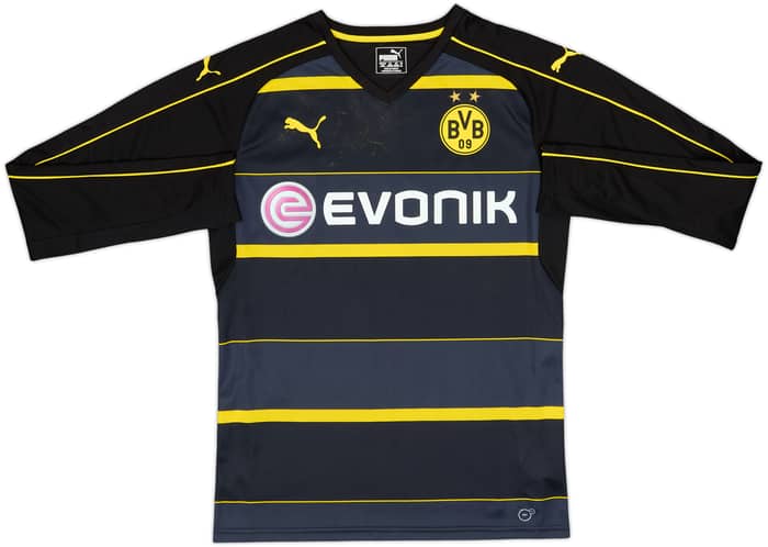 2016-17 Borussia Dortmund Away L/S Shirt #3 - 4/10 - (M)