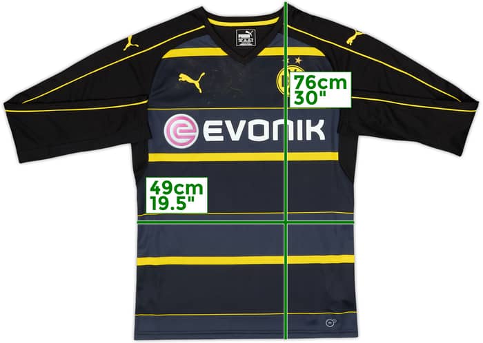 2016-17 Borussia Dortmund Away L/S Shirt #3 - 4/10 - (M)