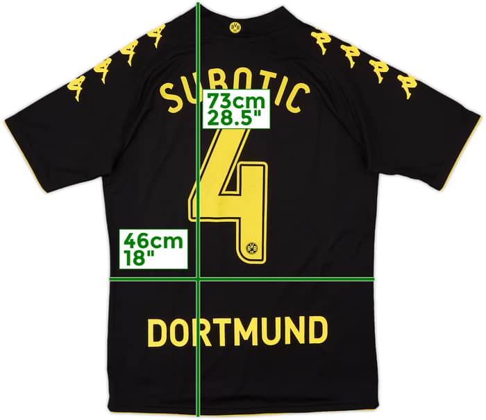 2009-10 Borussia Dortmund Away Shirt Subotic #4 - 7/10 - (S)