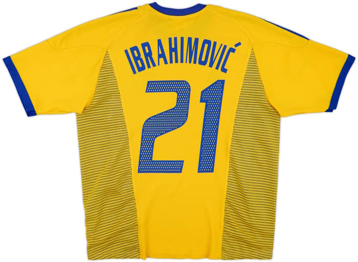 2002-03 Sweden Home Shirt Ibrahimovic #21 - 8/10 - (L)