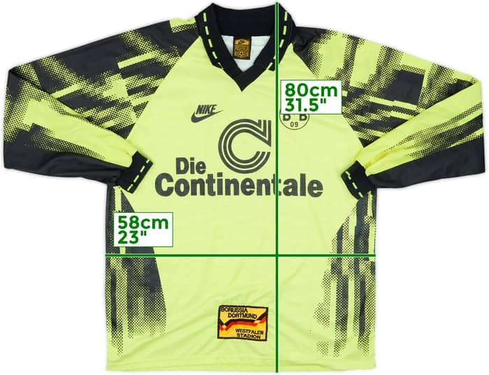 1992-93 Borussia Dortmund Home L/S Shirt #9 - 8/10 - (XL)