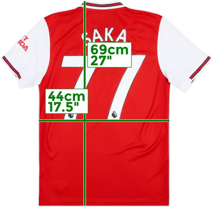 2019-20 Arsenal Home Shirt Saka #77 - 8/10 - (S)