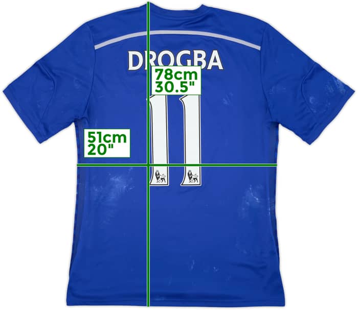 2014-15 Chelsea Home Shirt Drogba #11 - 4/10 - (XL)