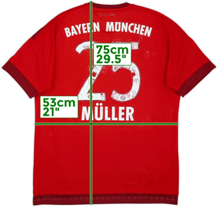 2015-16 Bayern Munich Home Shirt Muller #25 - 4/10 - (L)