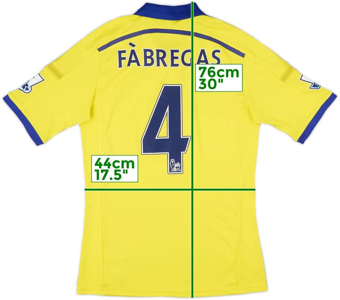 2014-15 Chelsea Away Shirt Fabregas #4 - 9/10 - (S)