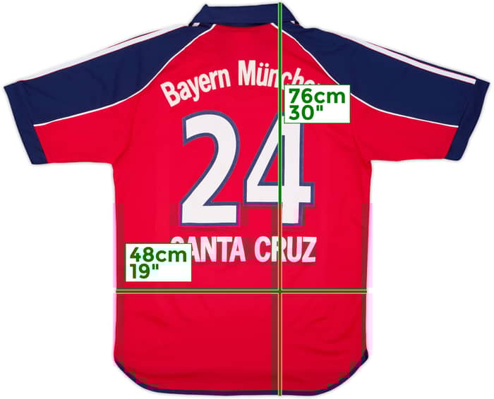 1999-01 Bayern Munich Home Shirt Santa Cruz #24 - 8/10 - (S)