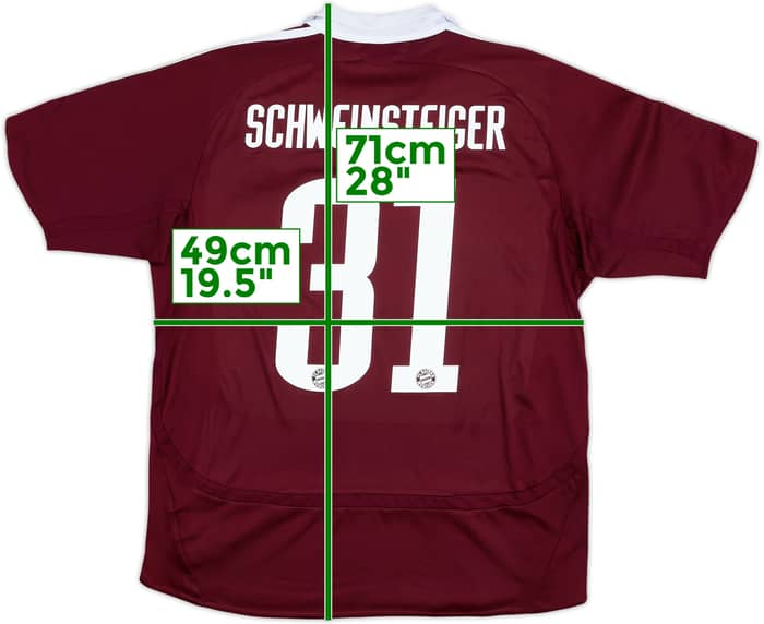 2006-07 Bayern Munich CL Shirt Schweinsteiger #31 - 7/10 - (XL.Boys)