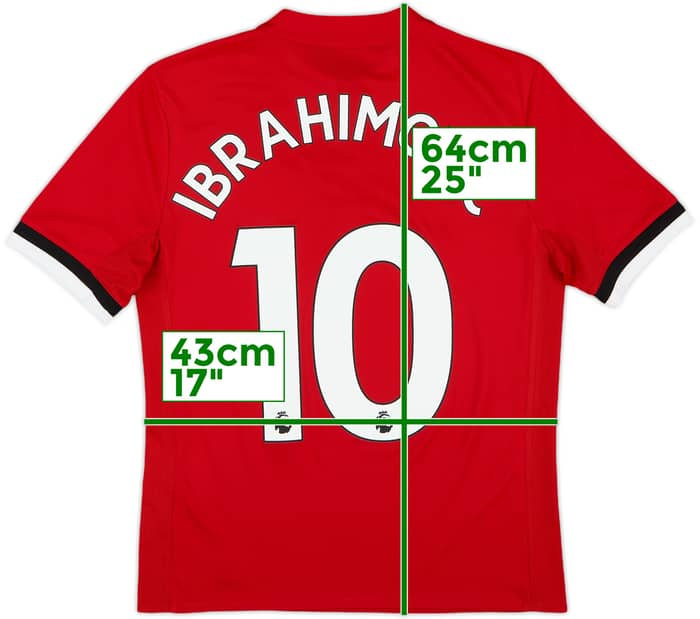 2017-18 Manchester United Home Shirt Ibrahimovic #10 - 10/10 - (L.Boys)