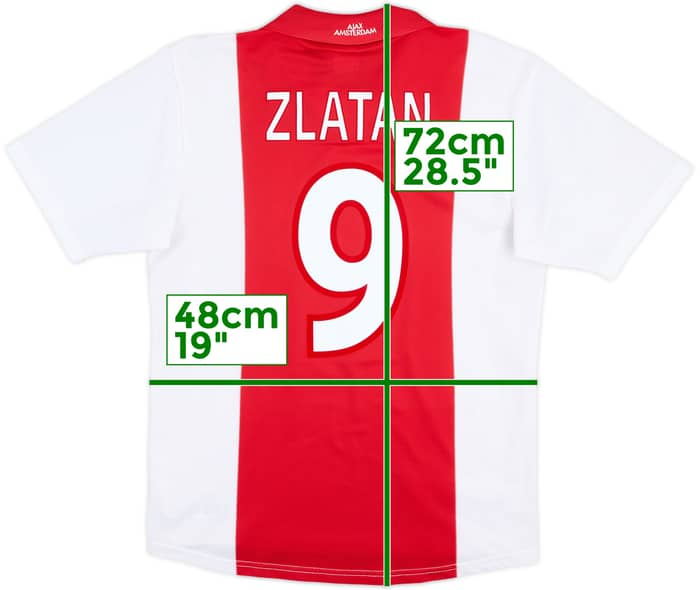 2001-02 Ajax Home Shirt Zlatan #9 - 9/10 - (S)