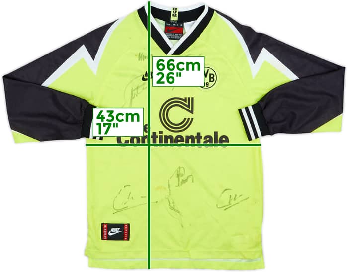 1995-96 Borussia Dortmund Signed Home L/S Shirt - 7/10 - (L.Boys)