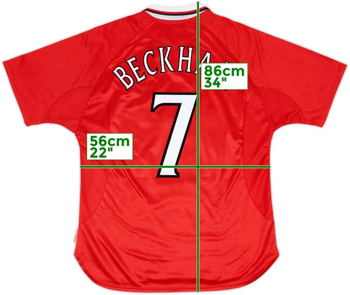 1999-00 Manchester United 'CL Winners' Shirt Beckham #7 - 9/10 - (XL)