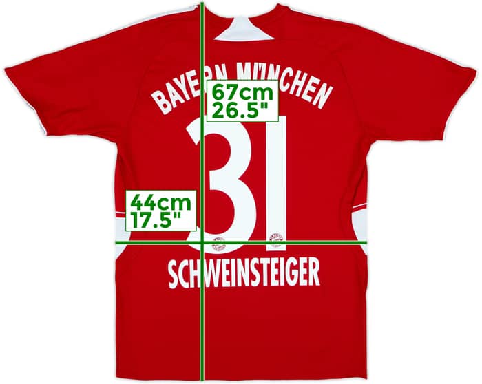 2008-09 Bayern Munich Home Shirt Schweinsteiger #31 - 8/10 - (XL.Boys)