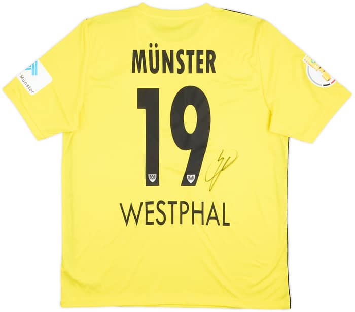 2021-22 Preussen Munster Match Issue DFB-Pokal Signed GK Shirt Westphal #19