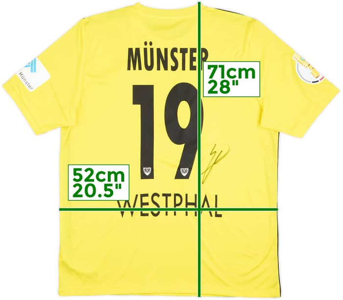 2021-22 Preussen Munster Match Issue DFB-Pokal Signed GK Shirt Westphal #19