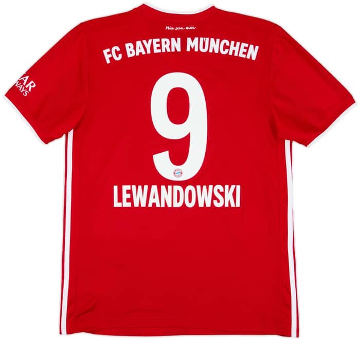 2020-21 Bayern Munich Home Shirt Lewandowski #9 - 9/10 - (M)