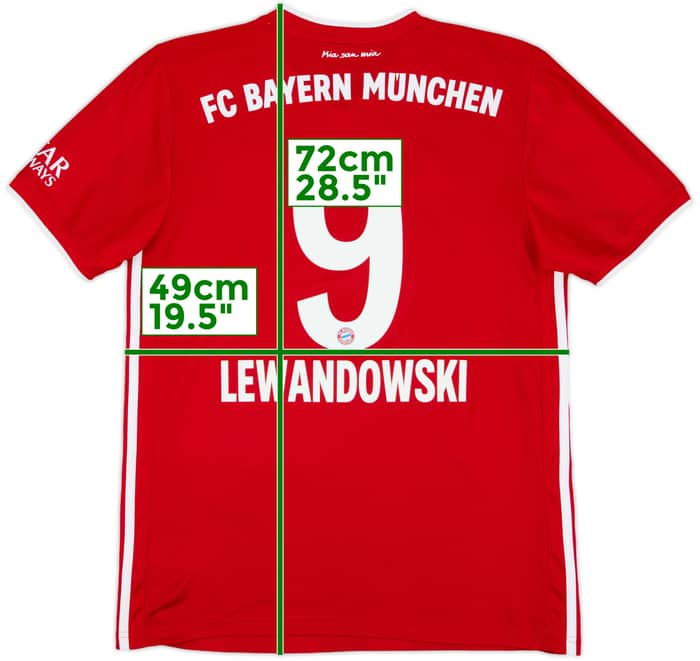 2020-21 Bayern Munich Home Shirt Lewandowski #9 - 9/10 - (M)
