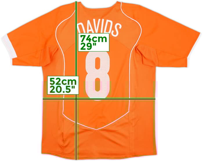 2004-06 Netherlands Home Shirt Davids #8 - 6/10 - (L)