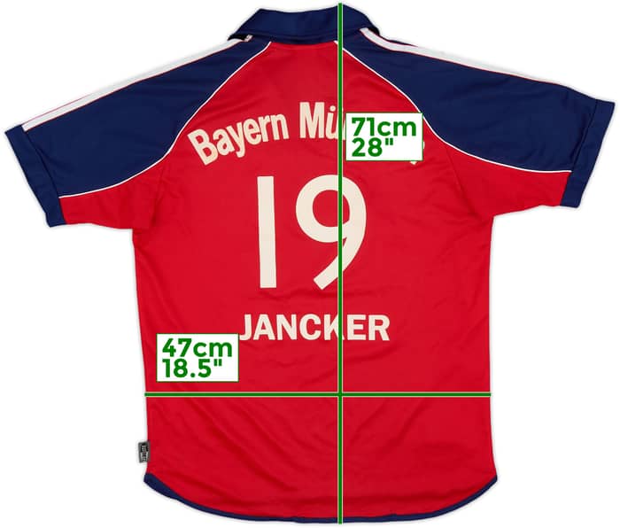1999-01 Bayern Munich Home Shirt Jancker #19 - 7/10 - (XL.Boys)