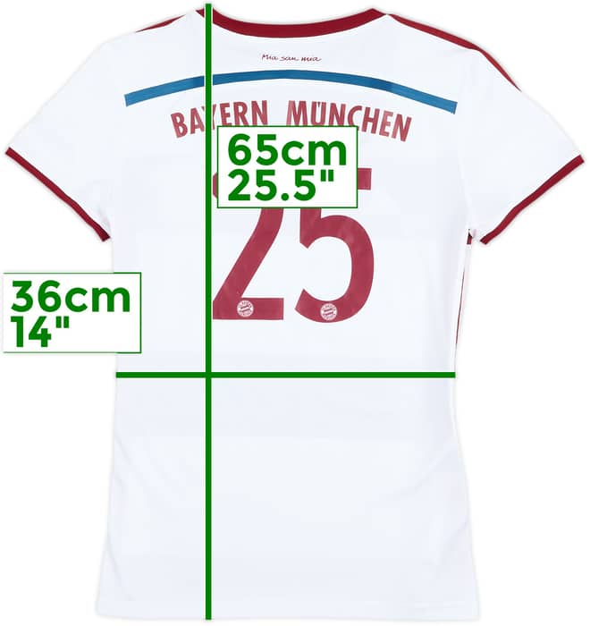 2014-15 Bayern Munich Away Shirt #25 - 10/10 - (Women's M)