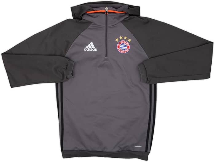 2016-17 Bayern Munich adidas 1/4 Zip Hooded Drill Top - 7/10 - (XS)
