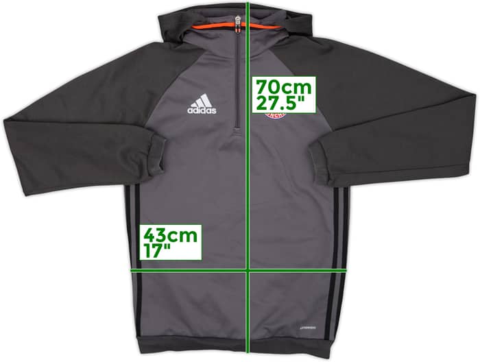 2016-17 Bayern Munich adidas 1/4 Zip Hooded Drill Top - 7/10 - (XS)