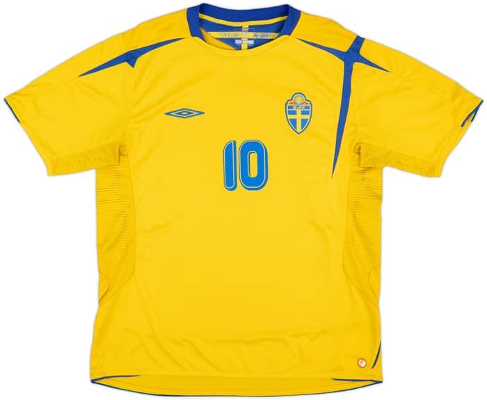 2005-06 Sweden Home Shirt Ibrahimovic #10 - 8/10 - (XL)