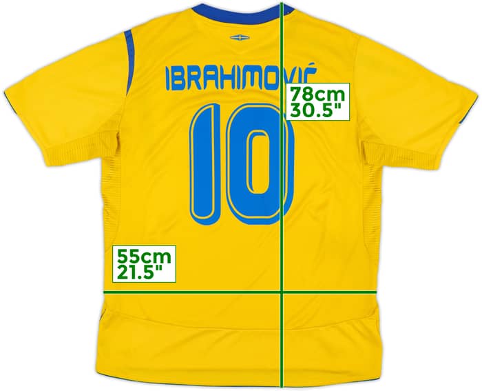 2005-06 Sweden Home Shirt Ibrahimovic #10 - 8/10 - (XL)