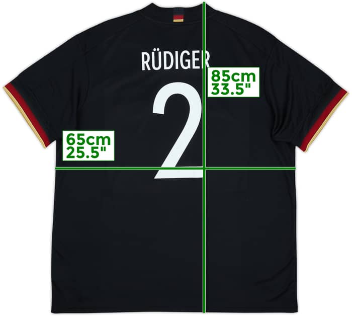 2020-21 Germany Away Shirt Rudiger #2 - 10/10 - (XXL)