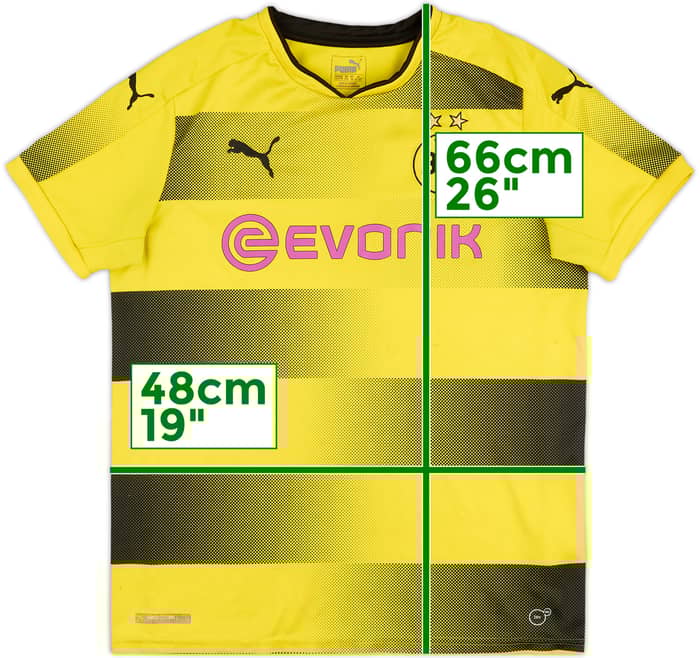 Camiseta de local del Borussia Dortmund 2017-18 - 6/10 - (Niños XL)
