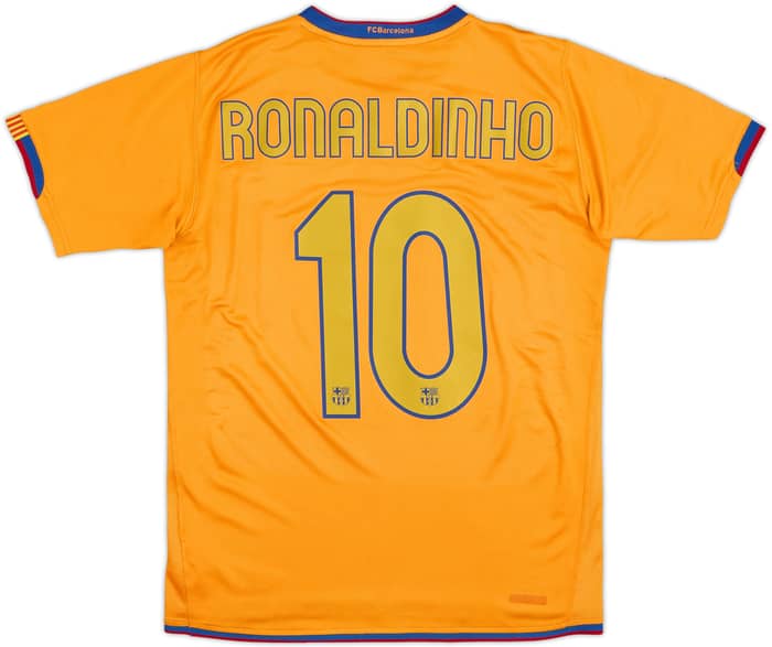 2006-08 Barcelona Away Shirt Ronaldinho #10 - 6/10 - (M)