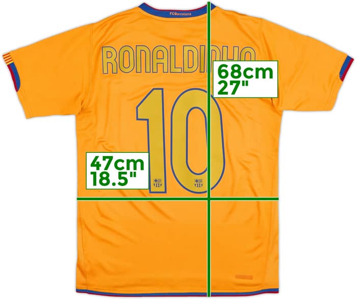 2006-08 Barcelona Away Shirt Ronaldinho #10 - 6/10 - (M)