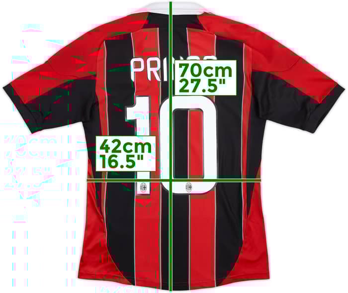 2012-13 AC Milan Home Shirt Prince #10 - 8/10 - (S)