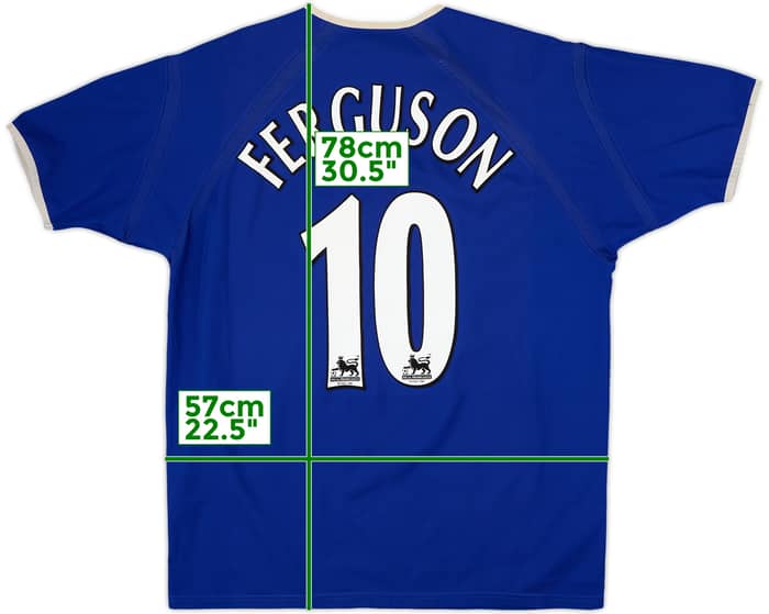 2003-04 Everton Home Shirt Ferguson #10 - 8/10 - (L)