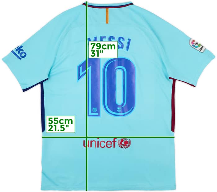 2017-18 Barcelona Away Shirt Messi #10 - 8/10 - (L)