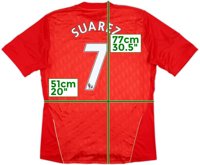 2010-12 Liverpool Home Shirt Suarez #7 - 6/10 - (L)