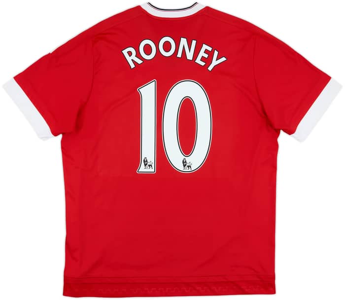2015-16 Manchester United Home Shirt Rooney #10 - 8/10 - (XL)