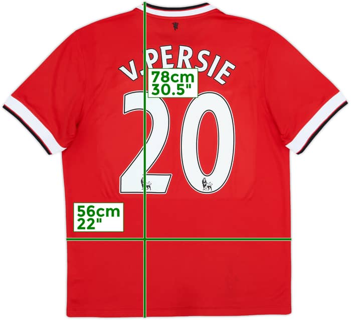 2014-15 Manchester United Home Shirt v.Persie #20 - 8/10 - (L)