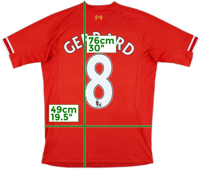 2013-14 Liverpool Home Shirt Gerrard #8 - 6/10 - (M)