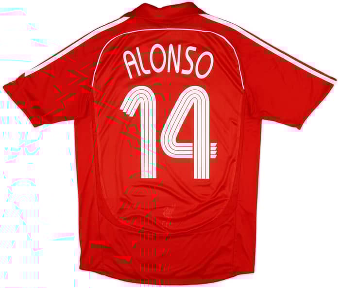2006-08 Liverpool Home Shirt Alonso #14 - 7/10 - (M)