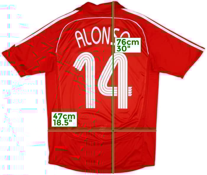 2006-08 Liverpool Home Shirt Alonso #14 - 7/10 - (M)